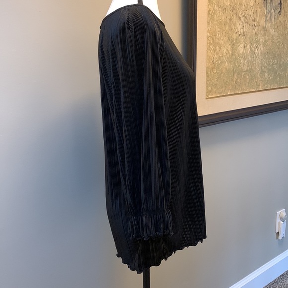 HALOGEN plisse pleated lettuce hem dolman sleeves beautiful condition Nordstrom - Picture 5 of 8